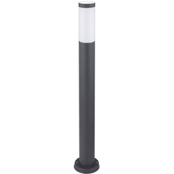 Edelstahl Steh Lampe Garten Weg Beleuchtung Außen Stand Leuchte ANTHRAZIT im Set inkl. LED Leuchtmittel