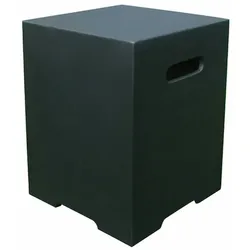 Gardenforma Abdeckung for Gasflaschen, Beton-Optik schwarz, Faserbeton für 5kg Gasbehälter