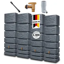 4rain Slim Wandtank 1400 l graphitgrau