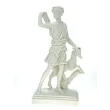 Kremers Schatzkiste Alabaster Deko Figur Artemis Göttin der Jagd 22 cm Skulptur weiß Apollon