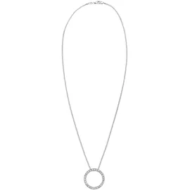 Elli Kette Kreis Geo Anhänger Funkelnd mit Kristallen 925 Silber