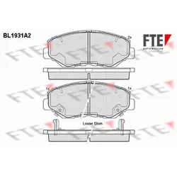 Bremsbelagsatz Scheibenbremse FTE 9010521
