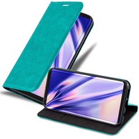 cadorabo Hülle kompatibel mit Samsung Galaxy S8 aus Premium Kunst Leder Flip Klappbare Stoßfeste Magnetische [Standfunktion] [Kartenfächern] Cover Hülle für Galaxy S8 Tasche in Türkis