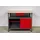 Kreher Werkbank Metall 120 x 60 x 85 cm Rot 1 Tür, 1 Schublade