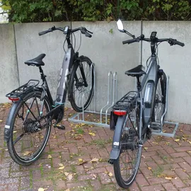 Trutzholm Fahrradständer für 4 Fahrräder höhenversetzt 140 x 75,5 cm Stahl