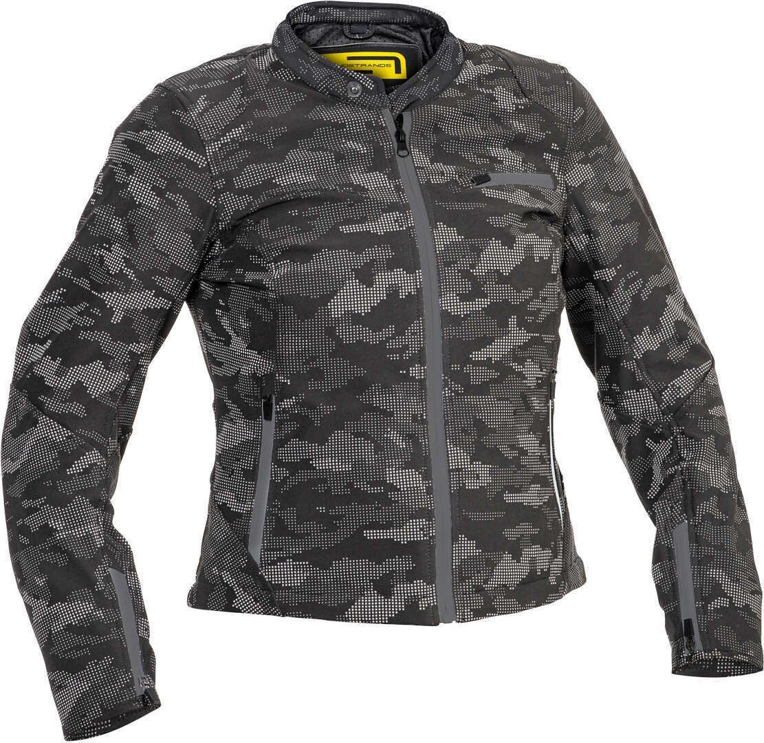 Lindstrands Fryken Camo Dames Motorfiets Textiel Jas, zwart-grijs, 40 Voorvrouw