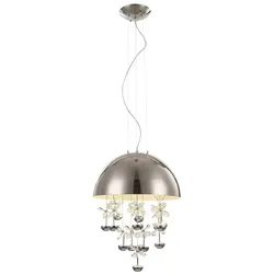 LED Hänge Leuchte Kristall Blumen Pendel Lampe Ess Zimmer Beleuchtung Decken Strahler Globo 15998
