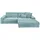KAWOLA Ecksofa Lana Cord Recamiere rechts hellblau