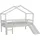 Vipack Hausbett Forrest 90 x 200 cm Buche massiv lackiert weiß