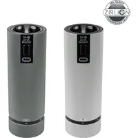 Peugeot Line Duo Electric Salzmühle 15 cm Grau befüllt