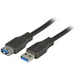 EFB-Elektronik USB-Verlängerung A-A 3,0m USB 3.0 schwarz K5237.3