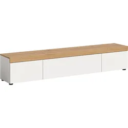 Lowboard INOSIGN "Svala, Breite 180 cm, 3 Klappen, 3 Fächer", weiß, artisan eiche nachbildung, B:180cm H:34cm T:33cm, FSC-zertifizierter Holzwerkstoff, Sideboards, 3 Klappen, Lowboard, TV-Möbel, Wohnschrank
