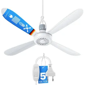 BestLivings Mobiler Deckenventilator 40 cm Deckenventilator Weiß