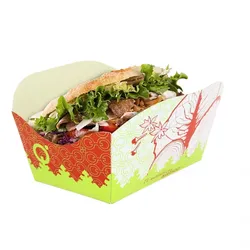 1000 Stk. Kartonverpackungen für Kebab im Schalenstil, Ref BCGK