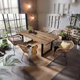 Möbilia Tisch mit wählbaren Tischbeinen 160x77 cm U-Form