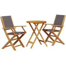 vidaXL Bistroset 3-tlg. Anthrazit