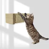 Rohrschneider ® Katzentreppe, Wandelement für Katzen mit starkem Sisalseil natur / beige
