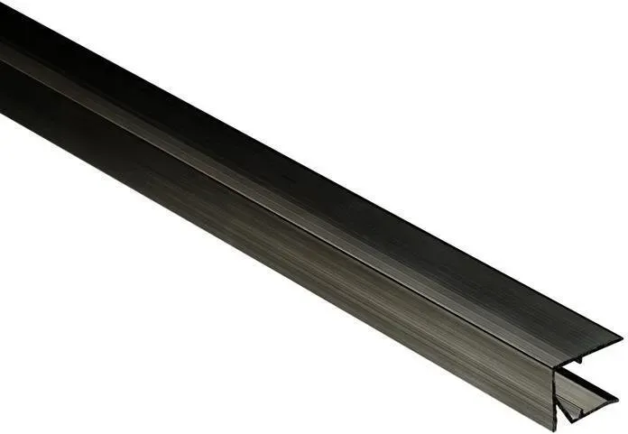 U-Profil 16 mm Alu 980 mm, anthrazit RAL 7016, Verschluss obere und untere Seite