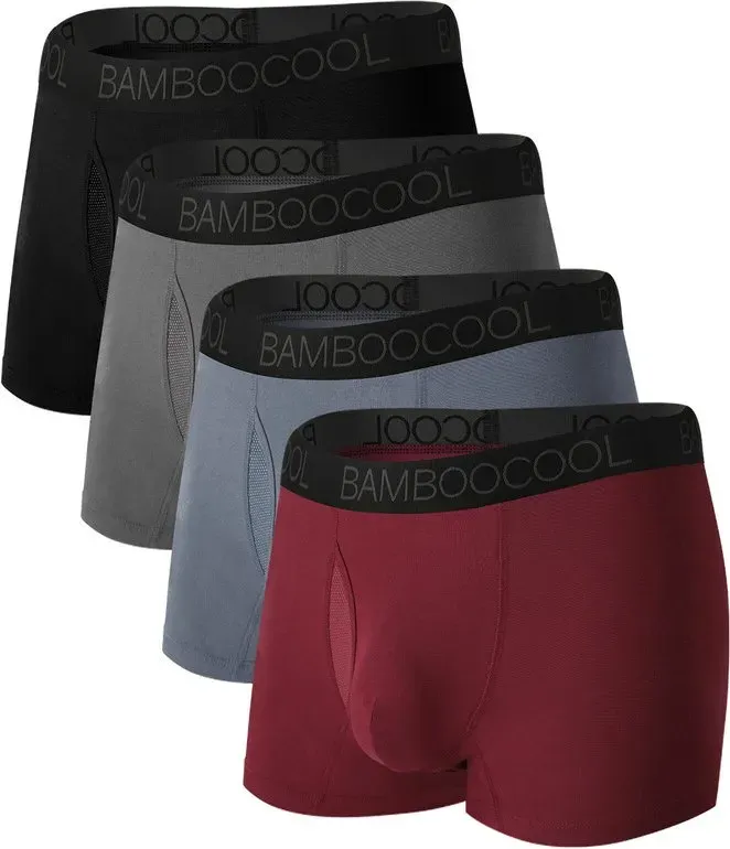 Bamboo Cool Herren‐Slips (Unterwäsche), Performance‐Material, aus atmungsaktivem Mesh, mit Fly‐Zone, feuchtigkeitsleitend, Größe S (4er‐Pack)