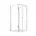 U Form Duschkabine 100 x 180 cm transparent