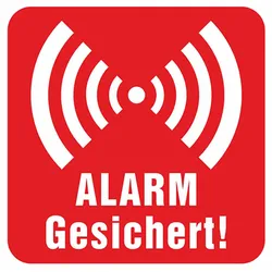Aufkleber - ALARM Gesichert!