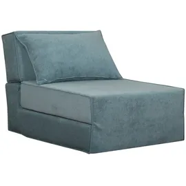 miliboo Schlafsessel SALLY Polyester 95 x 64 x 70 cm Blau