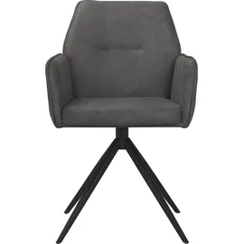 PLACES OF STYLE »Ozias« () Sitz und Rücken gepolstert, Gestell aus Metall schwarz, Sitzhöhe 50 cm, 2er Set,