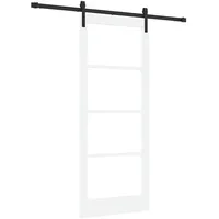 vidaXL Schiebetür ORKDAL Weiß und Schwarz 83 x 202 cm 3331830