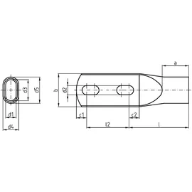 intercable tools Doppel-Presskabelschuh 2 x ICD9512DDL
