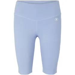 TOM TAILOR Damen Atmungsaktive Sport-Radlerhose, blau, Uni, Gr. M