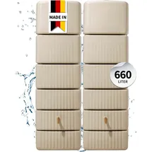 4rain Slim Wandtank Set 2 x 330 l inkl. Verbinder sandbeige