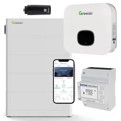 Growatt MIN 3000-XH 0% MwSt §12 III UstG 3kW Hybrid Wechselrichter mit 10.2kWh S...