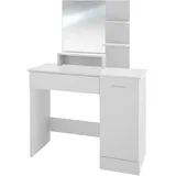 Tectake tectake® Schminktisch, Weiß, Rechteckig, 40x138.5x90 cm