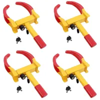 Baumarktplus 4er Set Radkralle Parkkralle mit Sicherheitsschloss, Reifenbreite 17-27,5