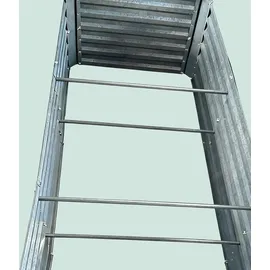 Relaxdays Hochbeet 57 x 240 x 60 cm Silber
