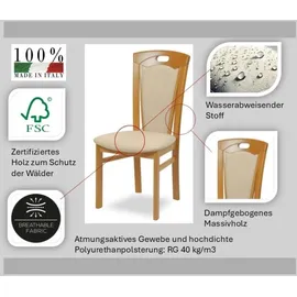 Home Affaire Esszimmerstuhl FERDI Feinstruktur kirsch 2er Set