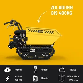Güde Muldenkipper Stahl 110 l Gelb/Schwarz
