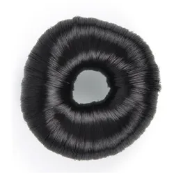 Solida Knotenrolle Kunsthaar dunkel