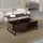 Homcom Schwarz Walnuss 102 x 58 x 35,5 cm