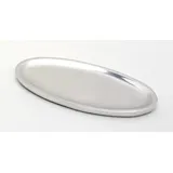 Kerzenteller oval 17 x 10 cm Aluminium Silber
