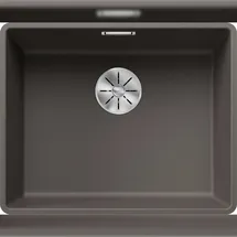 Blanco Subline 500-F links Flächenbündig vulkangrau Handbetätigung 527 x 427 mm