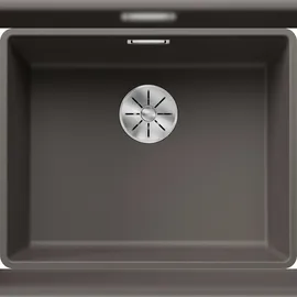 Blanco Subline 500-F links Flächenbündig vulkangrau Handbetätigung 527 x 427 mm