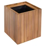 prestige home living outdoor Quadratischer Pflanzkübel 30 x 30 x 35 cm Braun