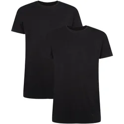 Bamboo basics Herren T-Shirt RUBEN, 2er Pack - Unterhemd, Rundhals, Single Jersey Schwarz 2XL