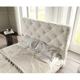 DeLife Polsterbettgestell Nayara 140x200 cm Bouclé Creme-Weiß, Polsterbetten