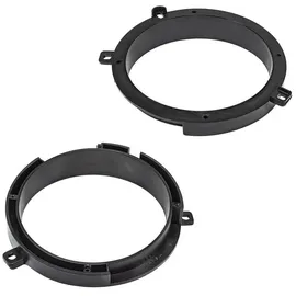 tomzz Audio 2834-008 Lautsprecherringe Adapter Halterungen kompatibel mit Mercedes C-Klasse W202 Fronttür für 165mm DIN Lautsprecher
