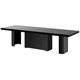 designimpex Esstisch Design Tisch HEK-111 Schwarz Hochglanz XXL ausziehbar 180 bis 468 cm schwarz