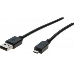 Exertis Connect Micro USB 2.0 Kabel, USB St. A / USB Micro St. B, 0,5 m Zum Laden und Datentransfer (0.50 m, USB 2.0), USB Kabel