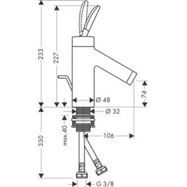 Hansgrohe Starck Classic Einhandmischer Edelstahl Optic