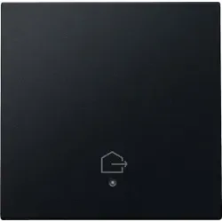 Niko Züblin 161-32902 Abdeckung mit Linse, für vernetzten Einfachschalter, Symbol „Haus verlassen“, black coated 16132902